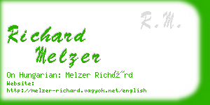 richard melzer business card